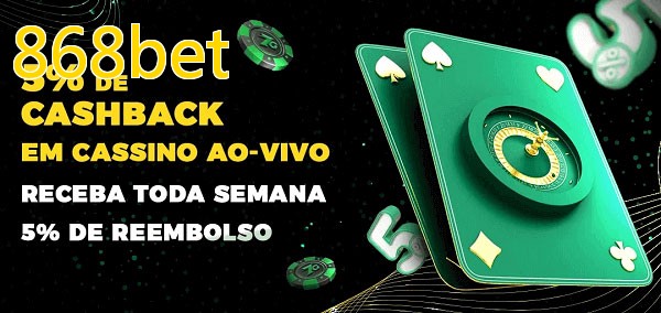 Promoções do cassino ao Vivo 868bet